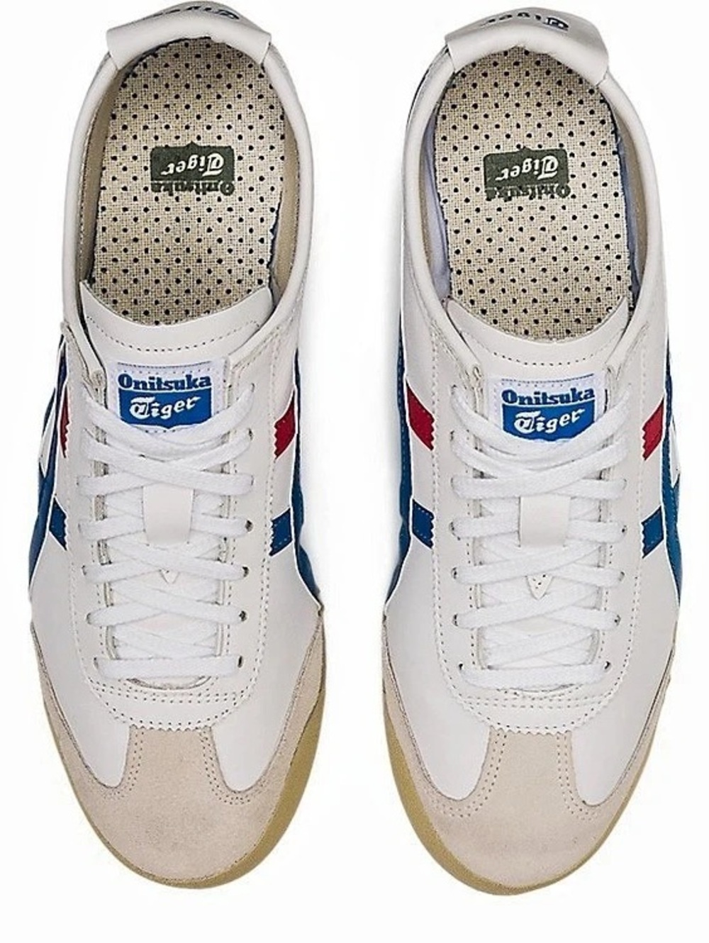 Onitsuka Tiger Mexico 66 Red, White & Blue Leather Sneakers - Picture 2 of 6